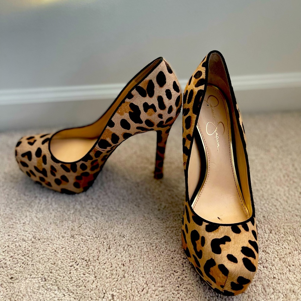 Nine West Leopard Platform Pump